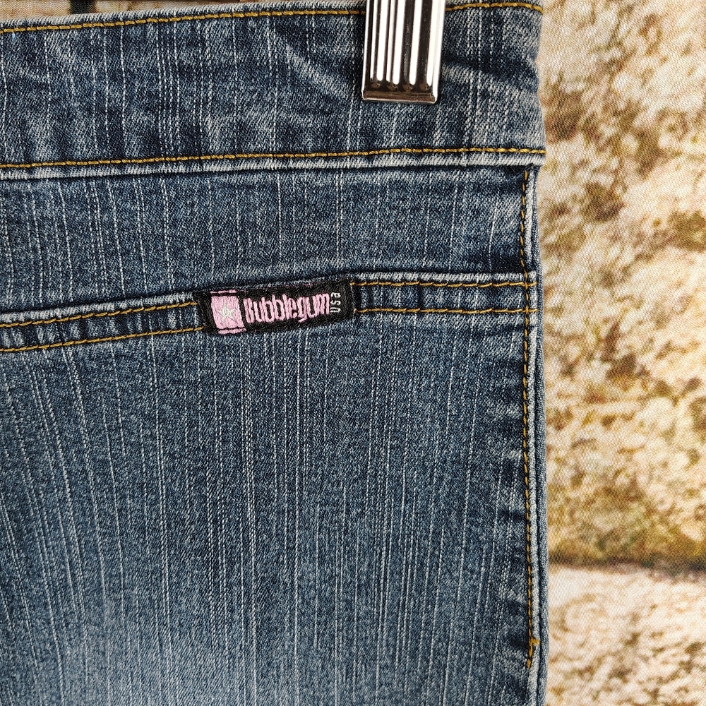 Bubblegum Denim Skirt with Buckle Pockets - Picture 8 of 8